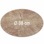 Untersetzer Holz-Optik 8er Platz-Set 38 cm rund abwischbar Tisch-Deko