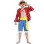 One Piece Kost�m Ruffy Strohhut Monkey D. Ruffy f�r Kinder