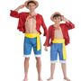 One Piece Kost�m Ruffy Strohhut Monkey D. Ruffy f�r Kinder