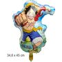 One Piece Folienballon XXL Ruffy 34,6 x 45 cm Party-Deko
