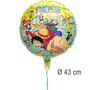 One Piece Folienballon Manga rund Ruffy 43 cm Party-Deko