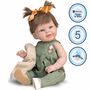 Puppe Lilly 47 cm mit braunen Z�pfen & Bekleidung Spielzeug f�r Kinder