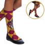 Gryffindor Socken rot-gelb kariert 50 cm lang Harry Potter f�r Kinder und Erwachsene
