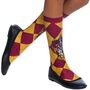 Gryffindor Socken rot-gelb kariert 50 cm lang Harry Potter f�r Kinder und Erwachsene