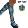 Slytherin Socken gr�n-silbern kariert Harry Potter f�r Kinder und Erwachsene