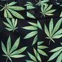 Cannabis Hose lang schwarz & gr�nen Hanf-Bl�ttern f�r Herren