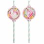 Papier-Strohhalme 19,7 cm lang Einhorn Magical Unicorn 8 St�ck Party Deko-Zubeh�r 
