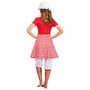 Historischer Badeanzug 20er Kleid rot-wei� gestreift mit Badehaube f�r Damen