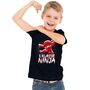 Schulanf�nger T-Shirt 1. Klasse Ninja ABC-Sch�tze schwarz rot f�r Kinder