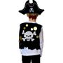 Piraten Kost�m Piratenweste mit Totenkopf-Motiv Hut & Augenklappe f�r Kinder