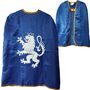 Ritter Kost�m K�nigs-Umhang blau 77 cm lang mit L�wen-Emblem f�r Kinder