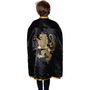 Ritter Kost�m Schwarzer Ritter Umhang 77 cm mit goldenem L�wen-Emblem f�r Kinder