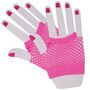 80er Neon-Set 5-tlg. pink Haarreif Handschuhe & Ohrringe f�r Damen