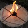 8x Schwedenfeuer 47 x 18 cm naturbelassenes Holz Outdoor Lagerfeuer