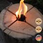 8x Schwedenfeuer 47 x 18 cm naturbelassenes Holz Outdoor Lagerfeuer