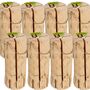 8x Schwedenfeuer 47 x 18 cm naturbelassenes Holz Outdoor Lagerfeuer