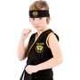 Karate Kost�m Schlangen K�nig mit schwarzem G�rtel f�r Kinder