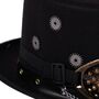 Steampunk Zylinder KW 59 cm schwarz mit Brille fr Erwachsene