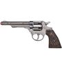 Cowboy Pistole 21 cm silbern braun 8 Schuss Western-Revolver