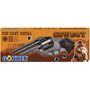 Cowboy Pistole 21 cm silbern braun 8 Schuss Western-Revolver