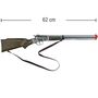 Cowboy Gewehr 62 cm lang Silberb�chse inkl. 144 Schuss-Munition