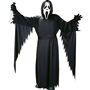 Scream Kost�m Halloween-Geist schwarz mit Maske f�r Kinder und Erwachsene