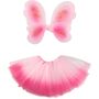 Elfen Kost�m Pink Butterfly Fee Tutu & Fl�gel f�r Kinder