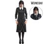 Wednesday Kost�m Kleid schwarz Deluxe inkl. Per�cke f�r Damen