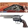 Cowboy Pistole 25 cm silbern braun 12 Schuss Western-Revolver