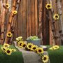 Sonnenblumen Girlande 220 cm lang Kunstblume Deko Geburtstag Hochzeit DIY Basteln