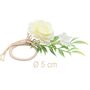Blumen Serviettenring wei�e Rose  5 cm Tisch-Deko Hochzeit Blumen-Deko