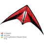 Lenkdrache Rapid rot Zweileiner ab 6 Jahre 4mm Fiberglas 140cm Drache