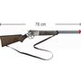 Cowboy Gewehr 76 cm lang Silberb�chse 12 Schuss Western-Gewehr