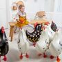Henne Folienballon laufendes Huhn wei� 45 x 42 cm Party-Deko Ostern