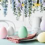 Osterei Kerze 10 cm hoch Pastell Wei� Tisch-Deko Ostern