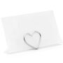 Tischkartenhalter Herzen Silber 10 St�ck 2,5 cm f�r Hochzeit Geburtstag Fotohalter