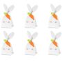 Geschenkt�te Ostern Hase mit M�hren-Anh�nger 6 St�ck Tisch-Deko
