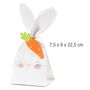 Geschenkt�te Ostern Hase mit M�hren-Anh�nger 6 St�ck Tisch-Deko