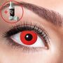 Rote Kontaktlinsen Red Devil weich inkl. 60 ml Kombil�sung mit Beh�lter