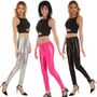 Leggings Silber gl�nzend Space 90er Party Kost�m-Zubeh�r f�r Damen