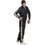 Rapper Kost�m Musiker Rap-Gott Trainingsanzug Schwarz Gold f�r Herren