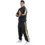 Rapper Kost�m Musiker Rap-Gott Trainingsanzug Schwarz Gold f�r Herren