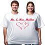 Doppel T-Shirt f�r 2 Personen Wunschname Nachname f�r Geburtstage & Hochzeiten