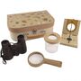 Outdoor Naturforscher-Set mit Fernglas Kompass Lupe 5-tlg. Holzspielzeug f�r Kinder