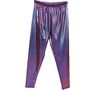 Meerjungfrau Leggings Nixe Hose in Schuppenoptik violett-blau f�r Damen