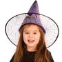 Hexen-Kost�m Set Halloween Rock und Hut Schwarz Lila mit Spinnenmotiv f�r Kinder