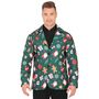 Jackett Weihnachten Tannengr�n mit Weihnachtsmotiven f�r Herren 