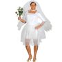 M�nnerballett Kost�m Braut mit Schleier JGA f�r Herren