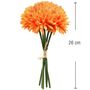 Kunstblumen 6 Dahlien Blumenstrau� 26 cm lang Vintage Tisch-Deko 