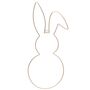 Wandkranz Hase Ostern Gold aus Metall 25 x 59 cm zum Basteln & Dekorieren